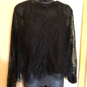 Black lace blouse